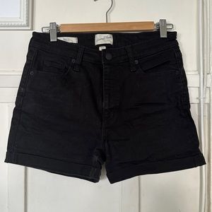 Black Denim Shorty Shorts by Universal Thread